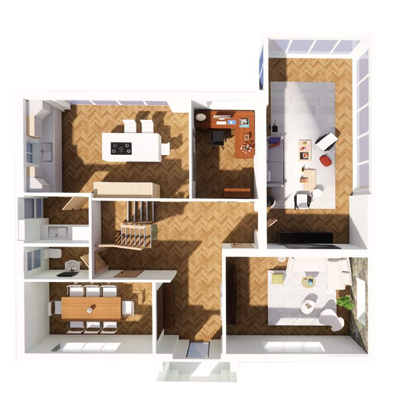 Architectural design service for a detached home in Reigate