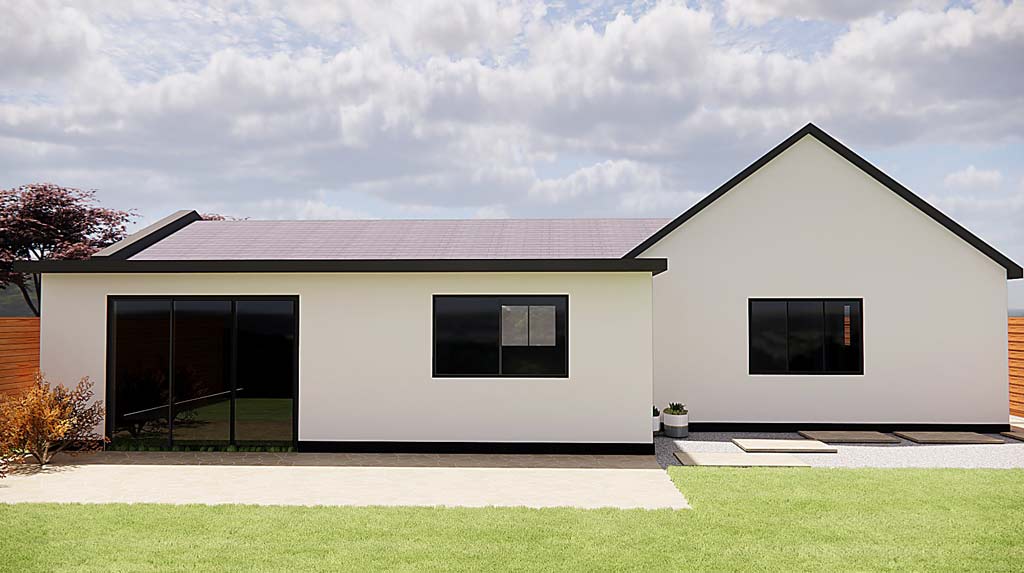Completed 3-bedroom modern bungalow rebuilt by ABM Build in Horsham, West Sussex